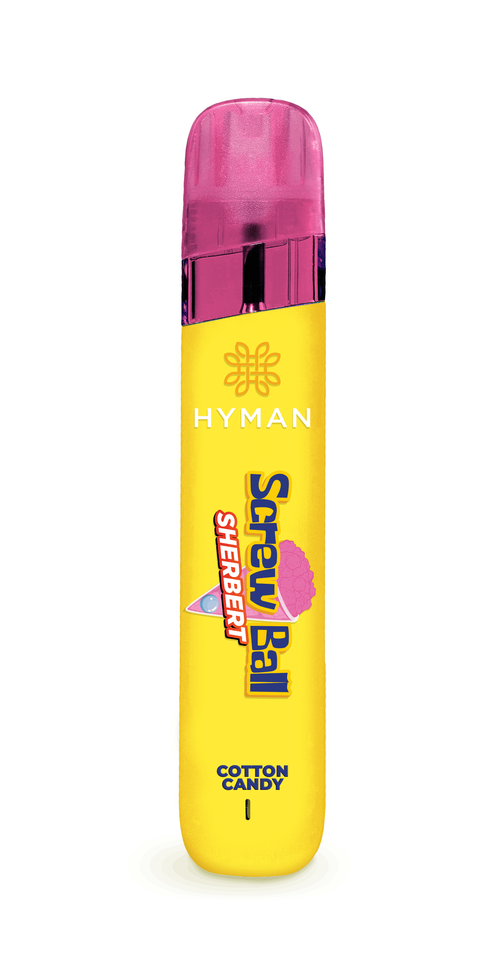 Screw Ball Sherbert | 1G Live Resin Disposable | HYMAN | REC view 1
