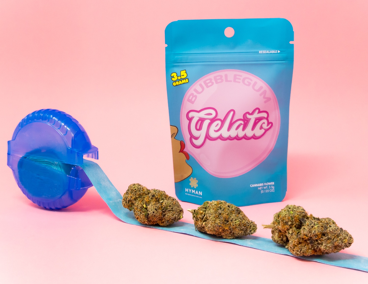 Bubblegum gelato, Weed Buds, Hyman Cannabis Strain